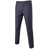 Men's Suit Pants Solid Color Casual Business Office Trousers Slim Groom Dress Wedding Pants Large Si