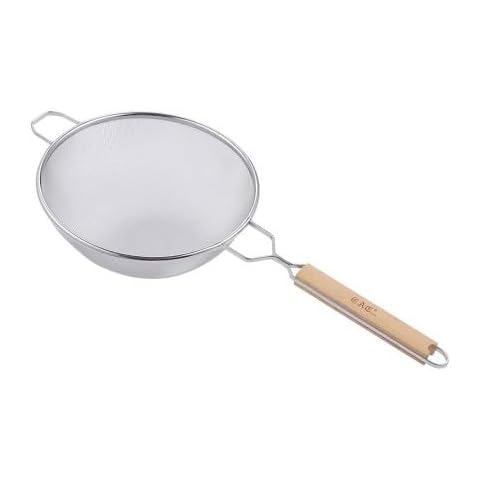 CAC China SSTR-10D Double Mesh Strainer with Wood Handle 10 1/4" Cover