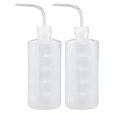 ATOYSKPX Wash Bottles 250ml/500ml/1000ml Plastic Squeeze Bottle with Scale Labels Watering Tools for Indoor Plants Cleaning Washing, White, Polyethylene Material (500ml)