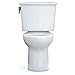 TOTO Drake Transitional Two-Piece Round 1.28 GPF Universal Height TORNADO FLUSH Toilet with CEFIONTECT, Cotton White - CST785CEFG#01