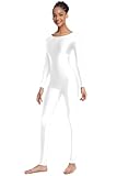 OVIGILY Women's Long Sleeve Unitard Dance Costume Spandex Full Body Suits One Piece Jumpsuits
