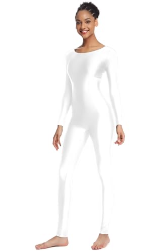 OVIGILY Women's Long Sleeve Unitard Dance Costume Spandex Full Body Suits One Piece Jumpsuits