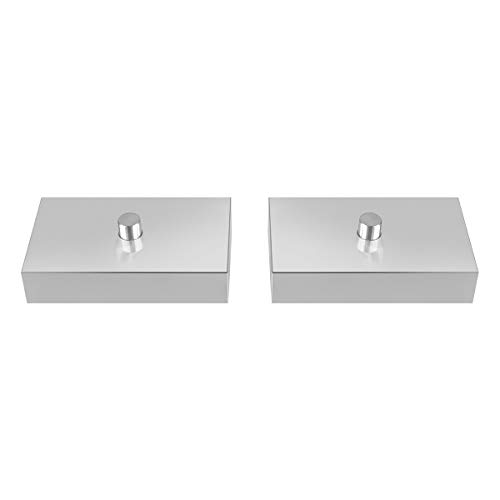 Supreme Suspensions - 1" Rear Leveling Blocks for 1999-2022 Ford F-250 F-350 Super Duty & 2000-2005 Excursion 2WD 4WD T6 Billet Aluminum Lift Blocks (Silver) - Microfiber Tower Included with Purchase