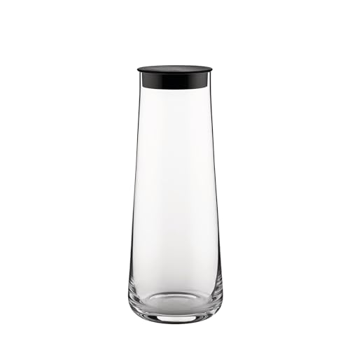 Alessi Eugenia NF09/3100 - Caraffa di Design con Tappo in Silicone, Estetica Minimale, in Vetro Cristallino, 110 cl