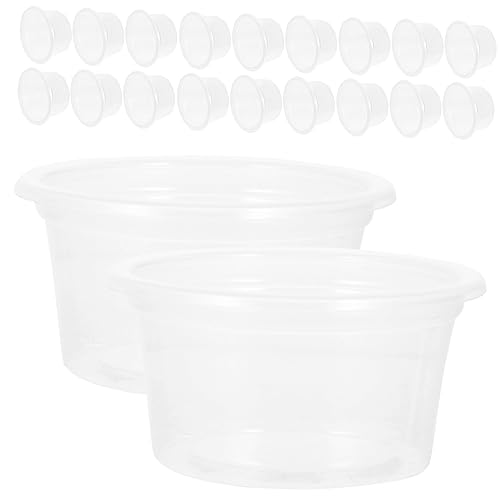 VILLFUL 20 Stück Transparente Reptilien Futternäpfe Aus Sicherem Kunststoff rutschfeste Wasserschalen Für Terrarien Multifunktional Für Eidechsen Und Geckos Im Haushalt