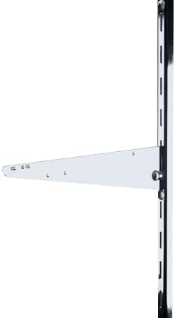 SSWBasics 14 inch Chrome Knife Bracket for Slotted Standard - 1 inch slots 2 inch on center - Pack of 6- 14 Inch Chrome Metal Shelf Bracket, Versatile Adjustable Shelf Brackets for Slotted Standard,
