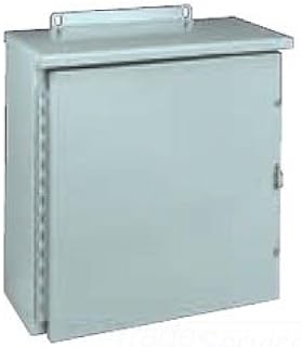 Wiegmann RHC242408 NEMA 3R Polyester Powder Carbon Steel Wallmount Medium Unflanged Hinged Cover Enclosure 24 Inch x 8 Inch x 24 Inch ANSI 61 Gray RHC Series