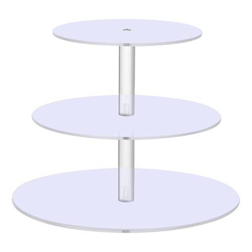 Zathe Lavender Purple Acrylic Circular Tray Spill-Proof Three-Layer Display Trays Store Sundries In The Entrance Hall