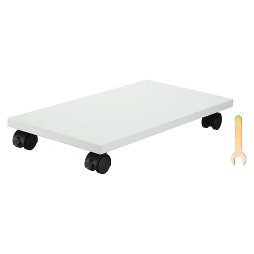 Support pour PC en bois PATIKIL 8x16 pouces chariot tour d'ordinateur blanc - 2