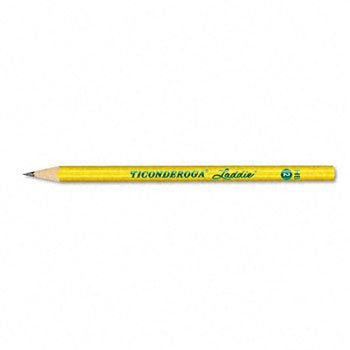 Crayons en bois avec gomme Ticonderoga Laddie jaune HB #2 pour apprentissage de l'écriture