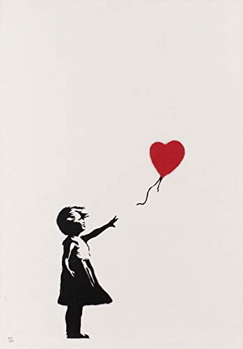 Theissen Banksy Girl With Red Heart Balloon Poster Print - Matte Poster Frameless Gift 11 x 17 Zoll (28 cm x 43 cm) *IT-00164