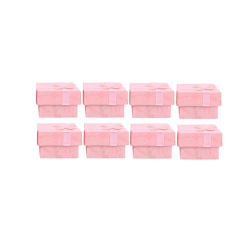 TIKODIDA Cajas de Joyería Rosa 30 Piezas Organizador de Collares y Pendientes Pequeño de Cartón Duro para Almacenamiento de Pulseras y Anillos Adecuado para Bodas y Regalos