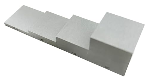 Bloque de calibración ultrasónico de 4 pasos 2.5mm 5mm 10mm 20mm Acero 1018 para medidor de espesor ultrasónico miniatura 4