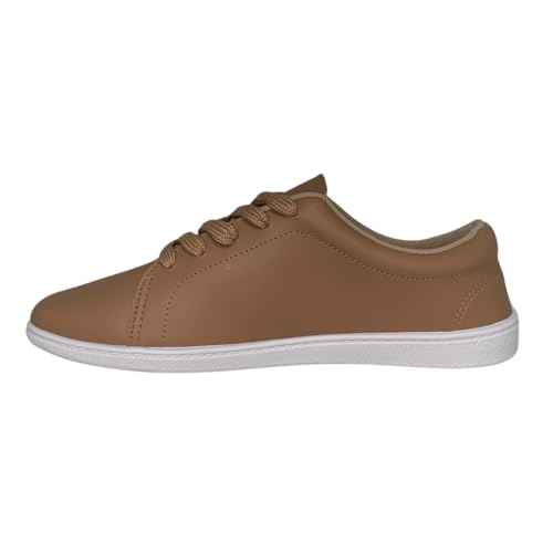Tênis Sapatênis Feminino Básico Moleca Casual Dia a Dia (Nude, BR, Adulto, Numérico, 35)