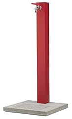 Fontana da Giardino Belfer 42QBM con Base in Cemento Trattamento Antiruggine Rubinetto a Sfera con Attacco Rapido (Rosso)