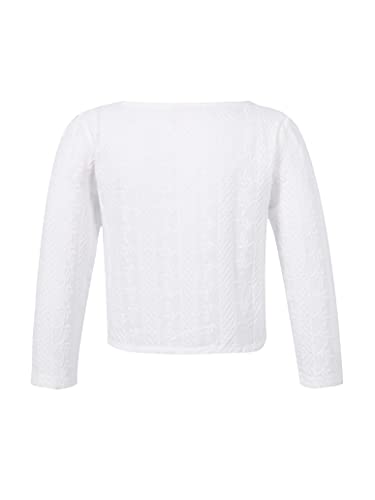 Girls Lace Tulle Bolero Shrugs Long Sleeve Flower Printed Cardigan Dress Cover Up Tops for Little Kids2