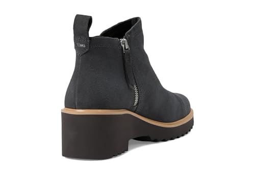 Image of TOMS Women's Maude Wedge Boot, Leather Upper, OrthoLite Insole, Side Zip, Lightweight