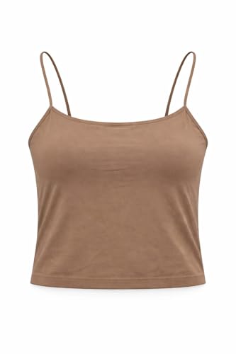 Image of Seamless Padded Bralette for Women | Free Size (Fits 28-32 Bust) | Stretchable Wireless Camisole Bra | Soft Comfortable Removable Pads