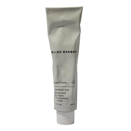 Blind Barber Watermint Gin Shave Cream - Creamy Beard Lather for Men - Protect & Moisturize Sensitive Skin - Good on All Skin Types (3.2oz / 100ml)