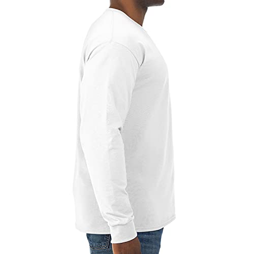 Jerzees Mens Dri-Power Cotton Blend Long Sleeve Tees, Moisture Wicking, Odor Protection, UPF 30+, Sizes S-3x