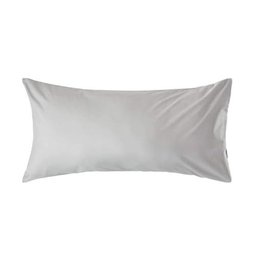 HOMESCAPES Silver Grey Pure Egyptian Cotton King Size Pillowcase 200 TC 400 Thread Count Percale Equivalent Housewife Pillow Case