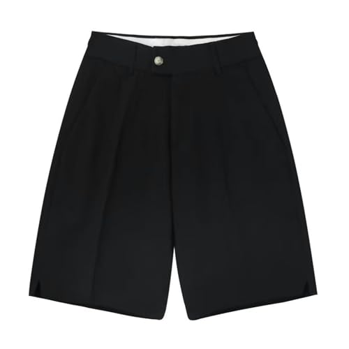 NSLFA Ropa Hombre Pantalones para Hombres, Pantalones Cortos De Traje De Moda Negro, Pantalones Sueltos, Pantalones Versátiles De Los Estudiantes-negro-31