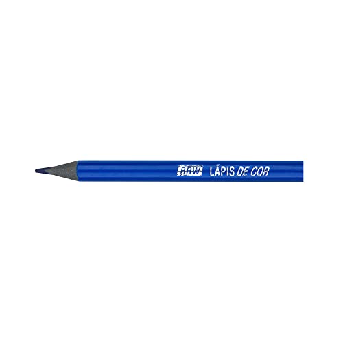 Lápis de Cor Curto 12 Cores Resina Plástica Reciclada Redondo, BRW