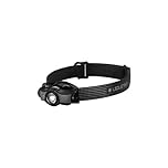 Ledlenser MH5 Torcia Frontale LED da Outdoor, Nera/Grigia, Ricaricabile con Batteria, 400 Lumen, autonomia Fino a 35 Ore, Luce Rossa, Possibile Uso con 1 Batteria AAA, clipmetallica