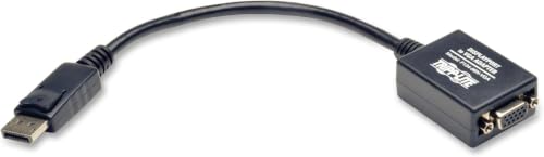 Tripp Lite DisplayPort toVGA Video Adapter, DP toVGA Video Converter, Active Display Adapter (M/F), 6 in. (P134-06N-VGA), Black (Pack of 5)