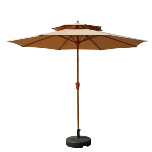 Sombrilla 270cm CLSDRZC con base de gran resistencia solar exterior