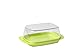 Produktbild Mepal Butterdose Latin Lime  für 250 g Butter  transparenter Deckel  passt genau in die Kühlschranktüre  spülmaschinenfest, Melamine/SAN, 17 x 9.8 x 6 cm