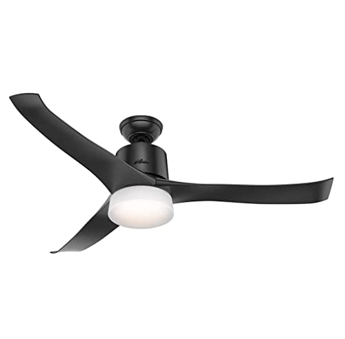 Flash Deals - 80% OFF Hunter Symphony Indoor Wi-Fi Ceiling Fan with LED Light and Remote Control, 54", Black