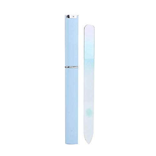 Rotekt Lima De Cristal para Uñas, 2 Colores De Vidrio Lima De Uñas Manicura Herramienta De Pedicura Lijado De Uñas Limas De Vidrio Pulido(Azul)