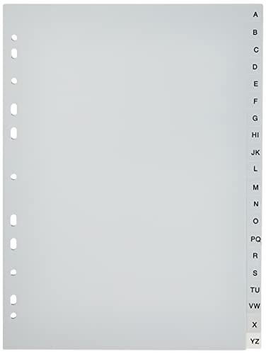 abecedarios di tipo A-Z per per un' organizzazione perfetta e accesso veloce ai tuoi documenti di dimensioni A4, per usare in casa, in ufficio o a scuola