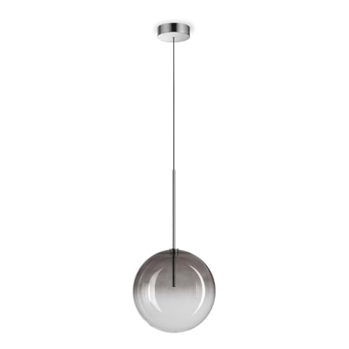 Plafonnier Globe Ideal Lux EQUINOXE luminaire suspendu design verre fumé 25cm