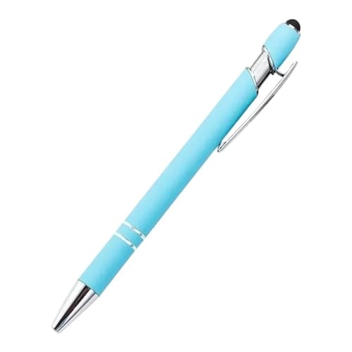 Stylo publicitaire personnalisé en métal bleu ciel pour écran tactile - Lot de 50