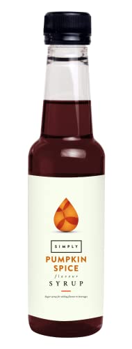 Simply Pumpkin Spice Syrup Vegan & Nut Free Flavoured Syrup for Coffee Cocktails & Baking (250ml)