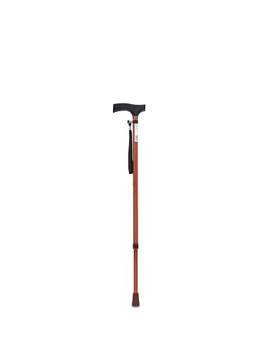 Aidplus Medical Walking Stick Adjustable Height 67.5-90 cm Aluminium Alloy Wooden Handle Anti-Slip Base 0.3 kg Weight Capacity 100 kg