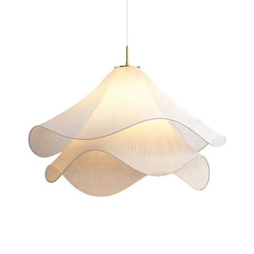 Pendre En Tissu Moderne, Crème Tissu Pendant Pendant Léger, Lustre De Fleurs De Ferme Moderne à 2 Niveaux, Pour Salle à Manger, Chambre à Coucher, îlot De...