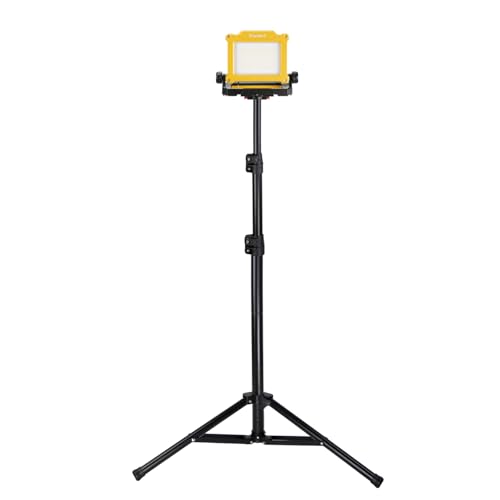 Image of 4000LM Cordless Tripod LED Work Light Fits DEWALT 20V Battery | 25W Fits Milwaukee M18, Makita 18V Battery, Portable Flood Worklight for Auto Mechanic Workshop, Bettery Not Included