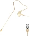 KIMAFUN Single Earset Microphone Ear-hook Over Ear Hanging Condenser Mic Compatible with Audio Technica Wireless Bodypack Transmitters, Ideal for Live Performances, Teachers, Lectures, Podcasts,HC-830