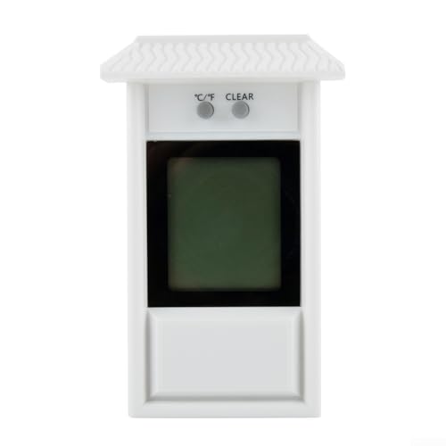 Hochpräzises Max Min Thermometer für Gewächshaus, Garten, Innen- und Außenbereich, Wandraum (weiß) Hochpräzises Max Min Thermometer für Gewächshaus, Garten, Innen- und Außenbereich, Wandraum (weiß)