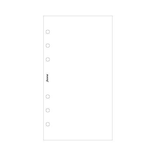 Filofax 132451   Recambio para libreta de anillas (100 hojas para notas, paquete de oferta), color blanco con impresión en negro