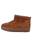 Warm gefüttert Tommy Hilfiger Damen Coole Wildleder-Schneestiefel Niedriger Stiefel, Natürlicher Cognac, 39 EU