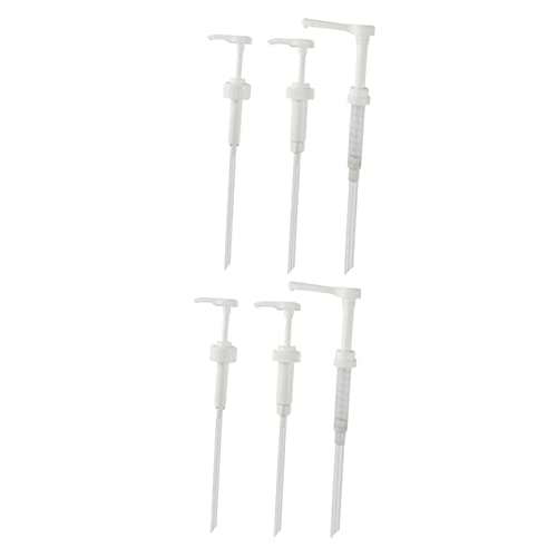 VICASKY 2sets Hand Pumps Dispenser Replacement Pumps Set Syrup Bottle Heads 3pcs*2