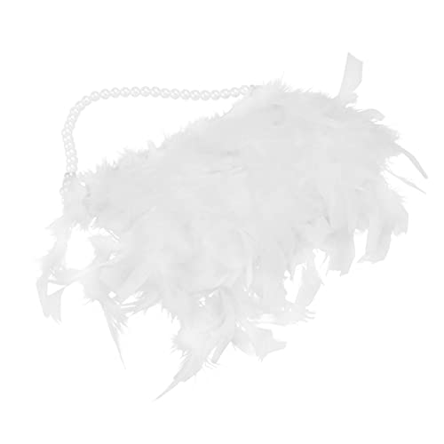 Pochette mode en perles Holibanna avec chaîne blanche amovible pour femme