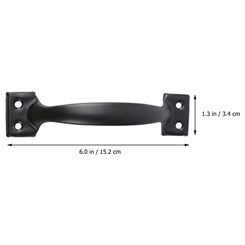 DOITOOL 6 Inch Black Metal Door Handle Pack of 8 Vintage Style Bow Cabinet Pulls for Kitchen Cupboard Drawer Hardware Rustic External D Handles for Home Improvement - Image 4