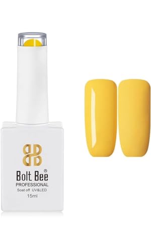 Image of Bolt Bee yellow Color Gel Nail Polish Soak Off UV Gel 15ML DIY at Home Manicure Salon Nail Art