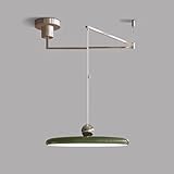 Conception à bras articulé flexible : Ce lustre contemporain est doté d’un bras métallique entièrement rotatif à 360° et d’une cordelette en tissu permettant d’ajuster la hauteur. Personnalisez facilement votre éclairage en tirant sur la cordelette à la longueur souhaitée et en la fixant avec une vis.