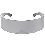 zeroUV - Futuristic Wrap Around Monoblock Shield Sunglasses (Mirror)